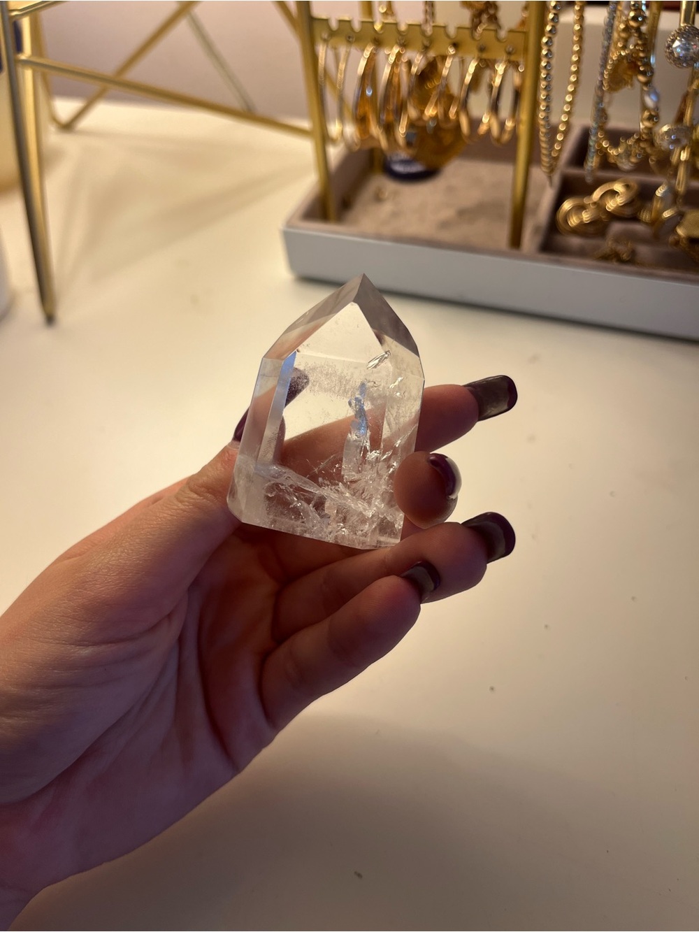 Clear Quartz Point Crystal Home Accent